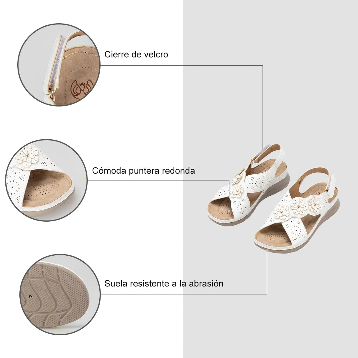 Sandalias Mujer Sandra Blanco Weide