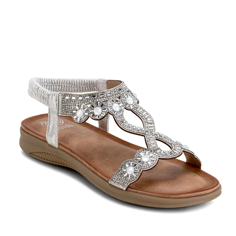 Sandalias Mujer Esperanza Plateado Weide