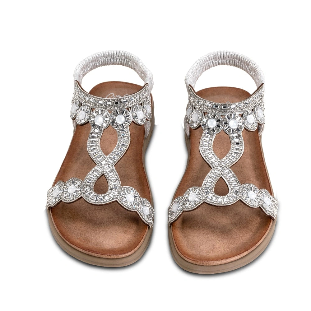 Sandalias Mujer Esperanza Plateado Weide