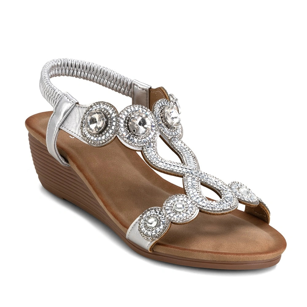 Sandalias Mujer Adelina Plateado Weide