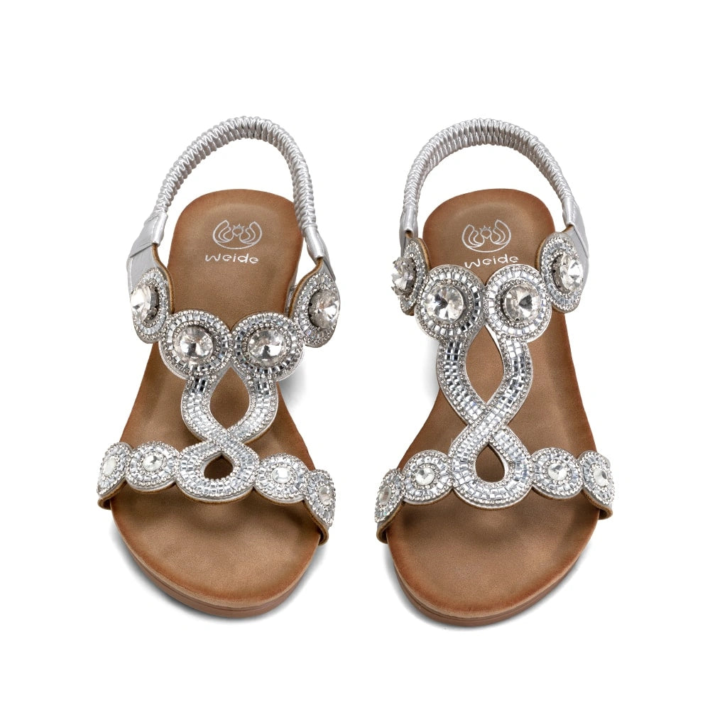 Sandalias Mujer Adelina Plateado Weide