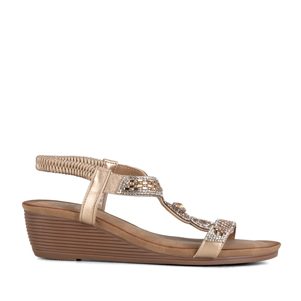 Sandalias Mujer Jacinta Dorado Weide