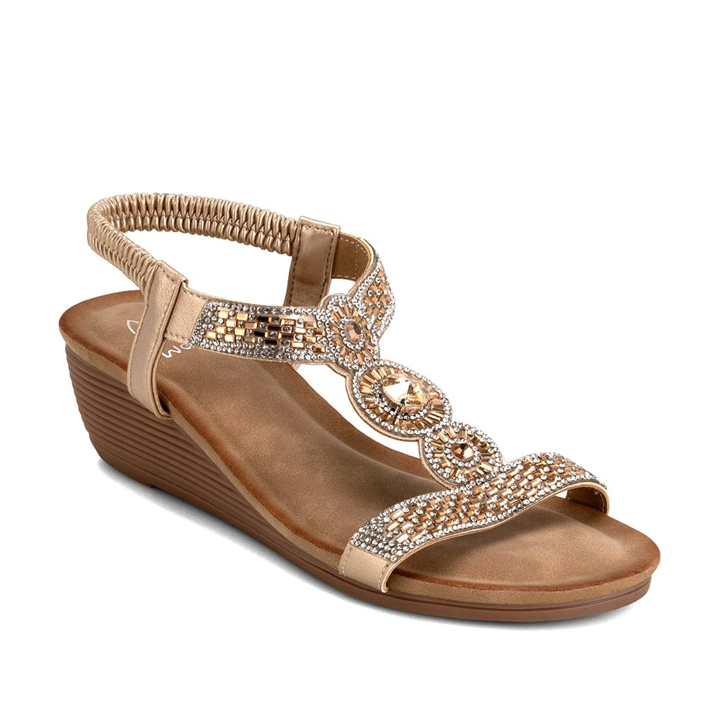 Sandalias Mujer Jacinta Dorado Weide