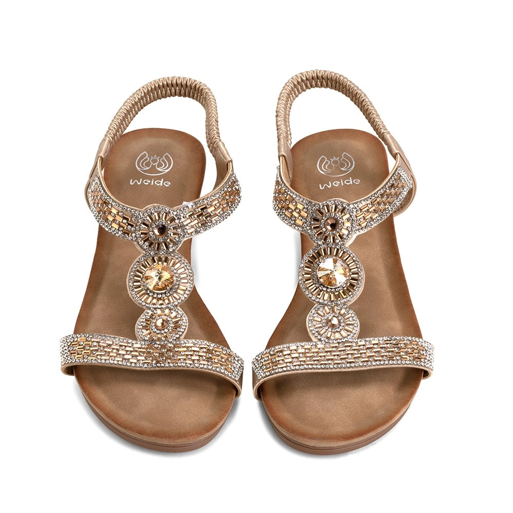 Sandalias Mujer Jacinta Dorado Weide