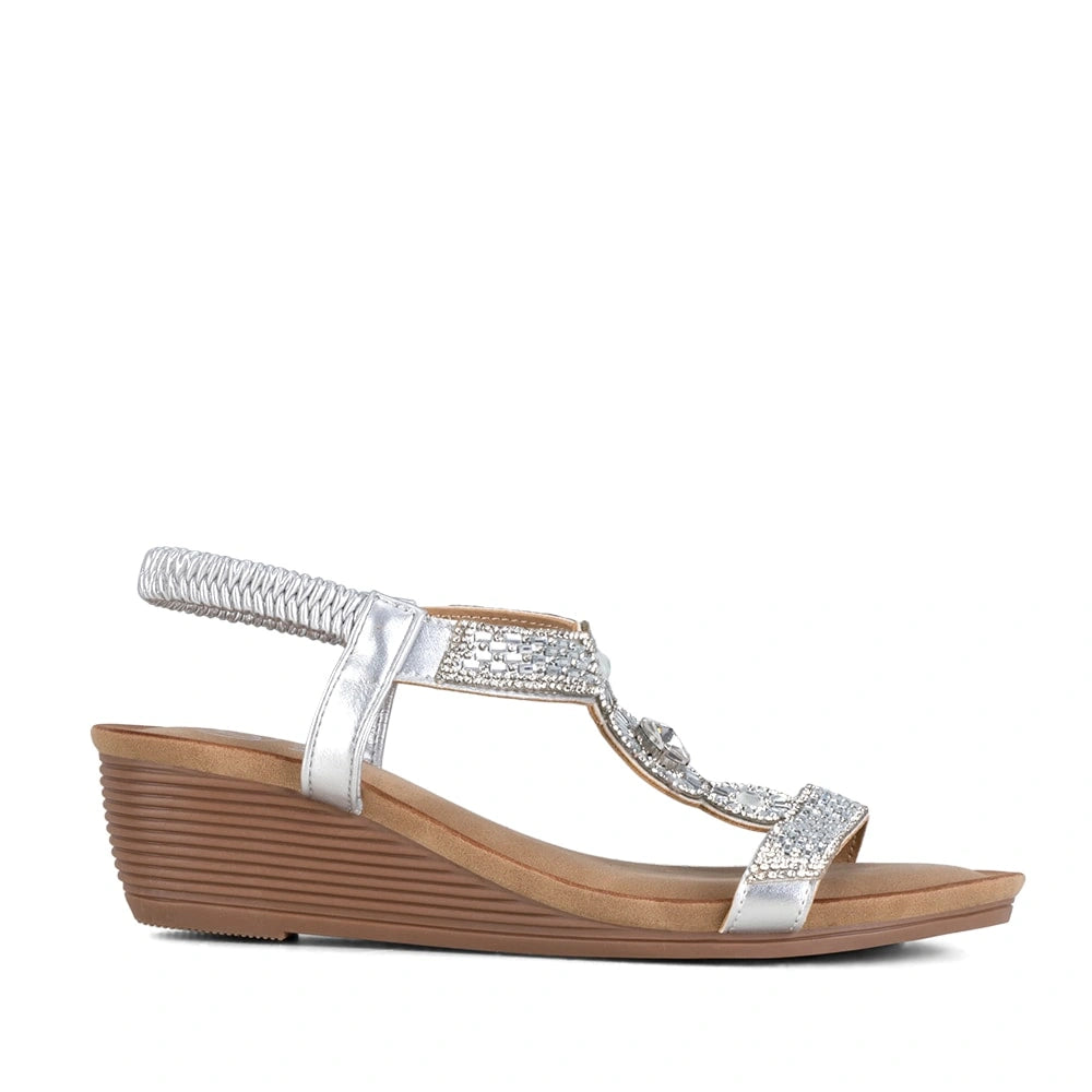 Sandalias Mujer Jacinta Plateado Weide