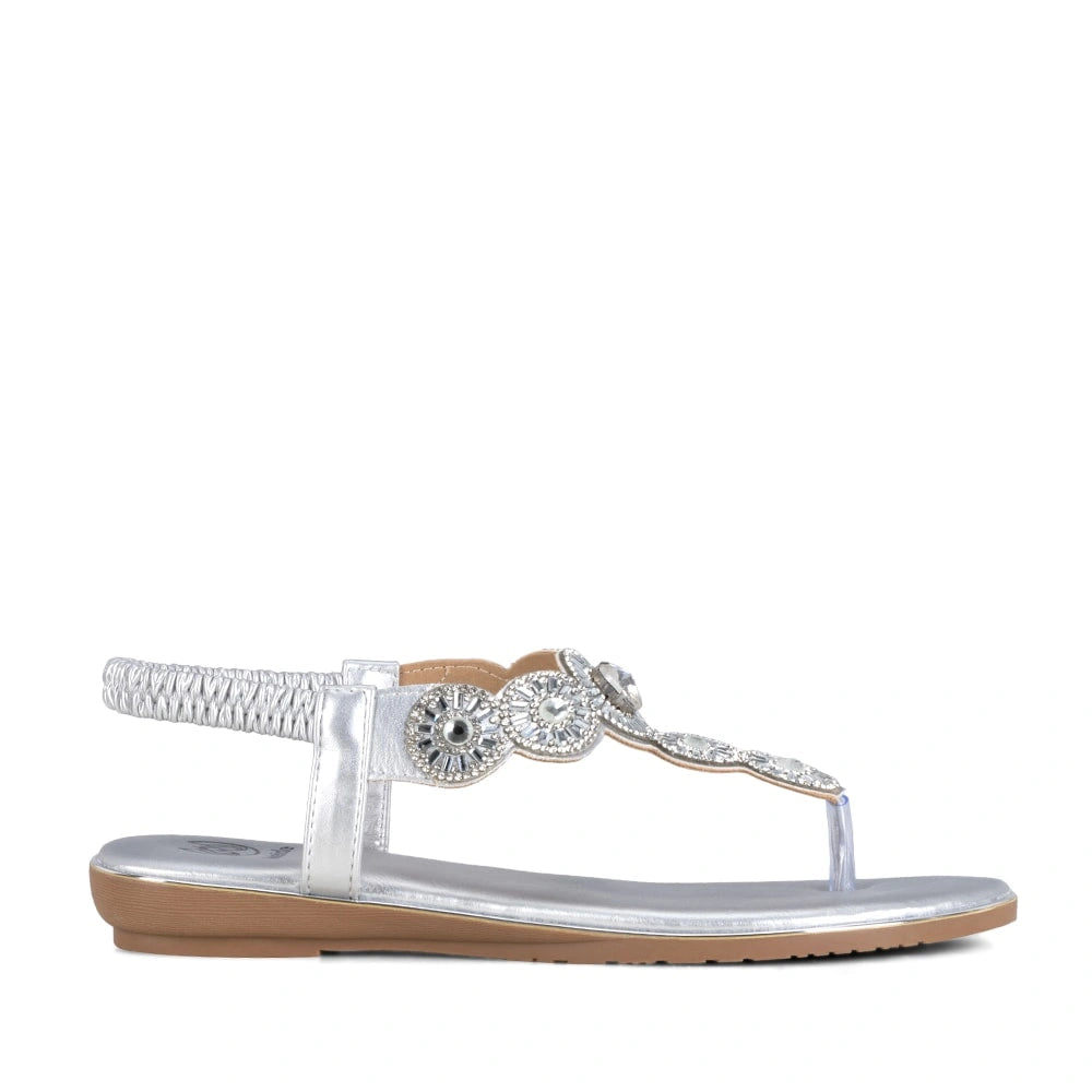 Sandalias Mujer Luisa Plateado Weide