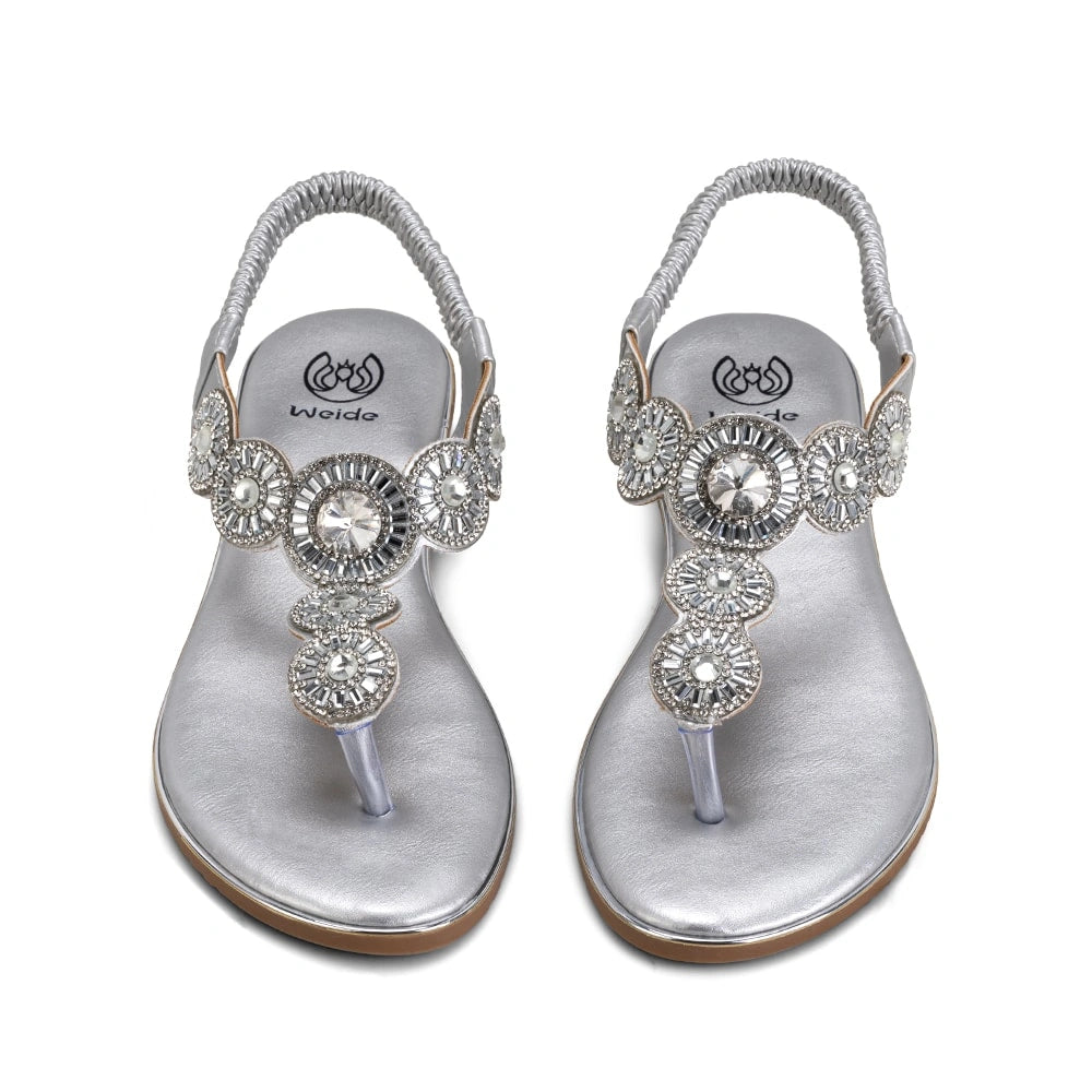Sandalias Mujer Luisa Plateado Weide