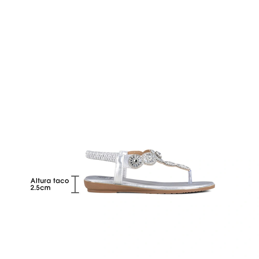 Sandalias Mujer Luisa Plateado Weide