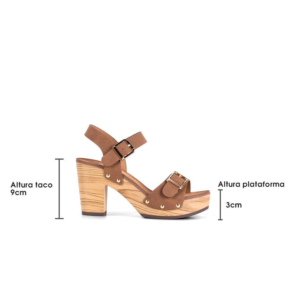 Sandalias Mujer Yolanda Camel Weide