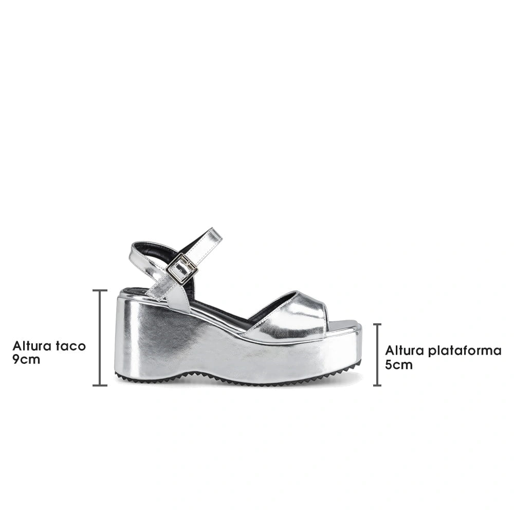 Sandalias Mujer Adelaida Plateado Weide