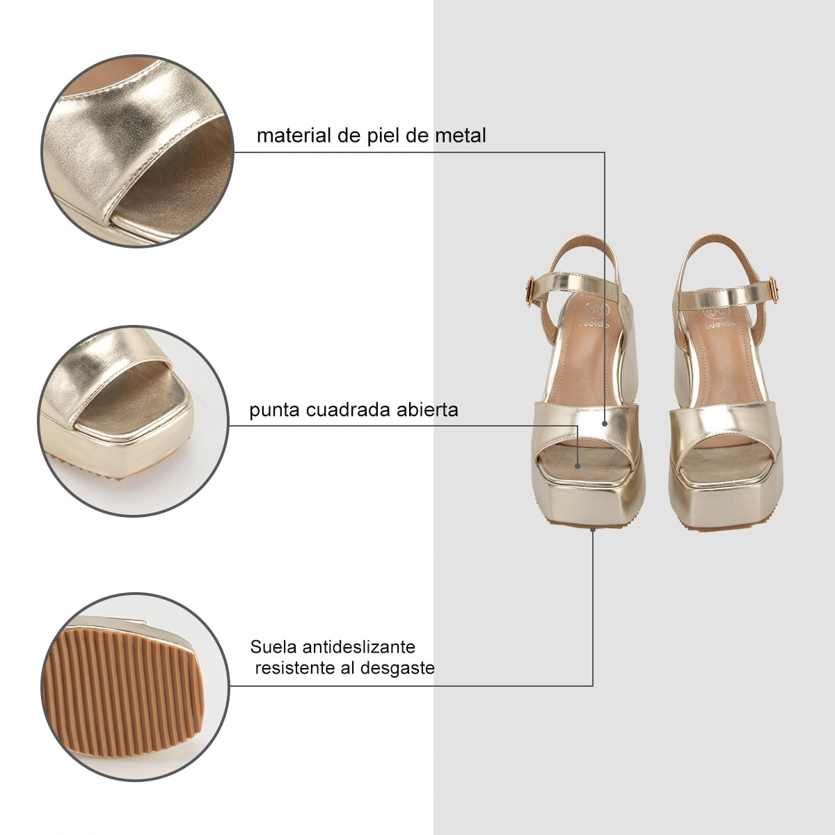 Sandalias Mujer Adelaida Dorado Weide