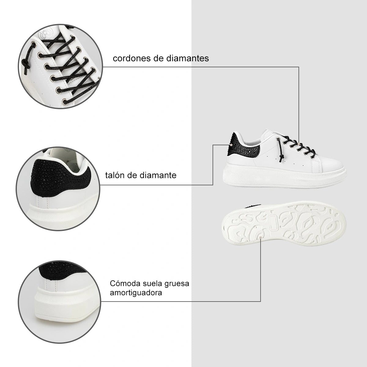 Zapatilla Mujer Alice Negro Weide