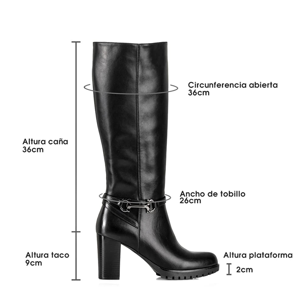 BOTAS TACO MUJER NEGRO WEIDE QBM01