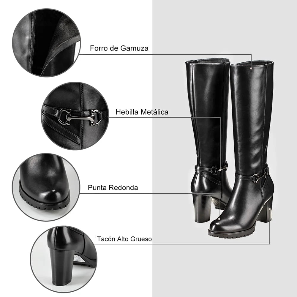 BOTAS TACO MUJER NEGRO WEIDE QBM01