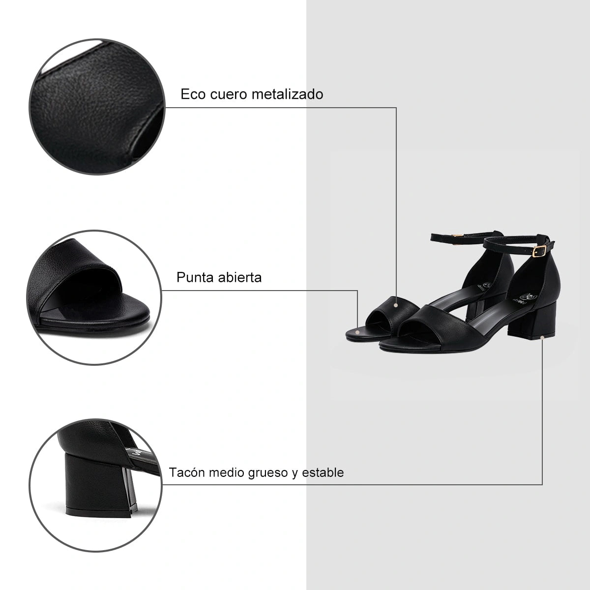 Sandalias Mujer Epifania Negro Weide