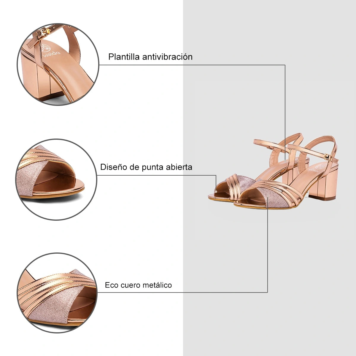 Sandalias Fiesta Mujer Sara Champan Weide