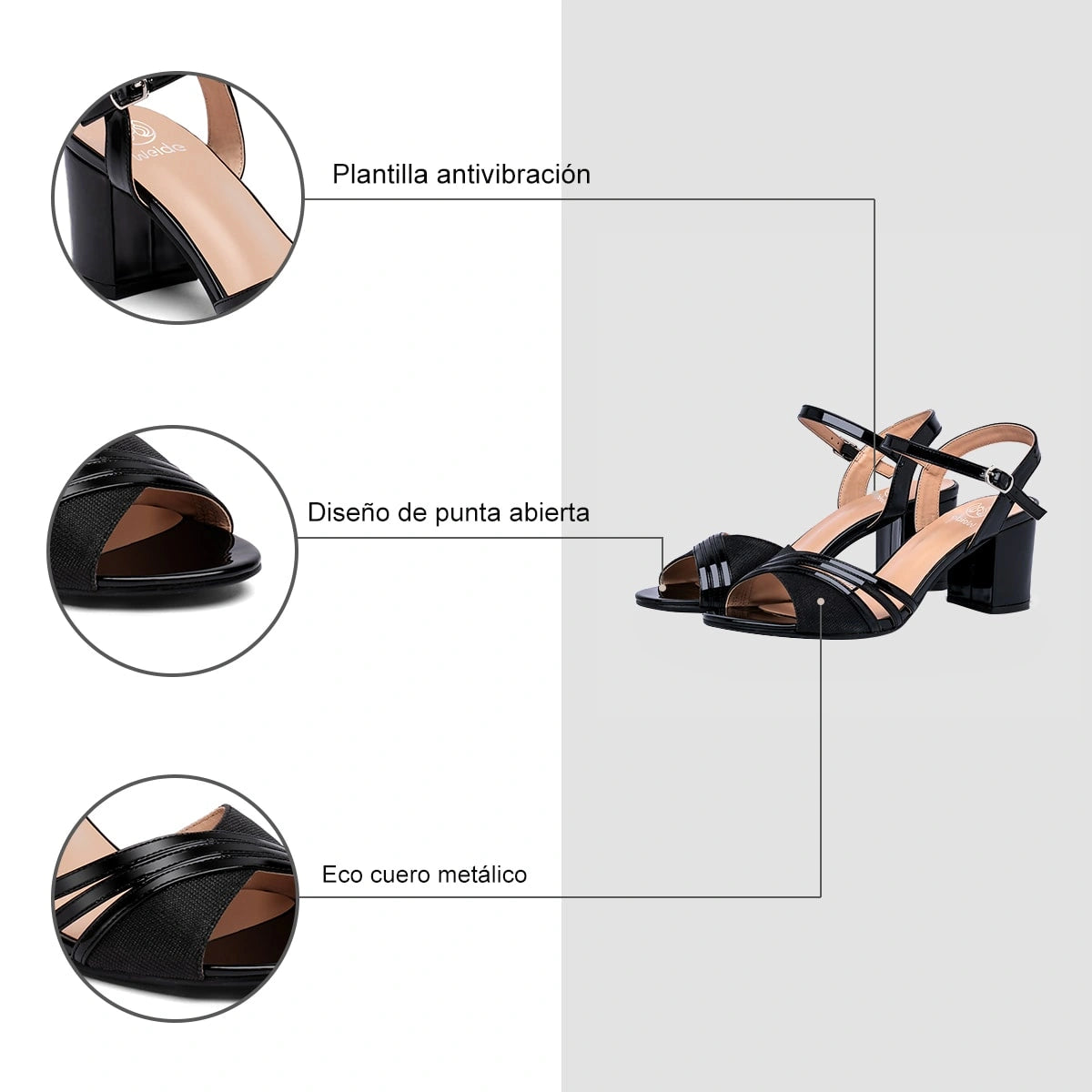 Sandalias Fiesta Mujer Sara Negro Weide