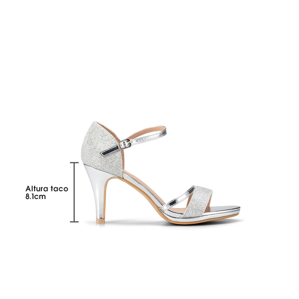 Sandalias Fiesta Mujer Doris Plateado Weide