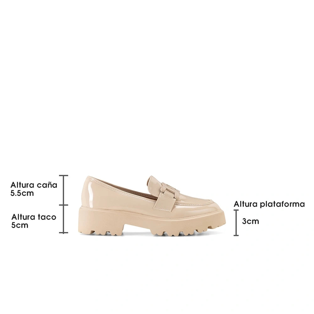 Mocasin Mujer Martina Beige Weide