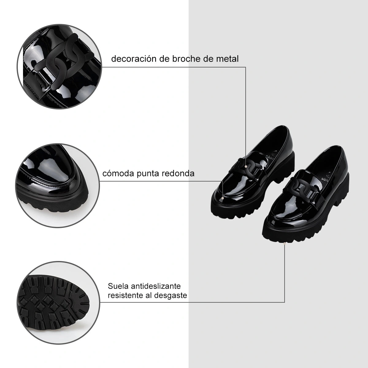 Mocasin Mujer Martina Negro Weide