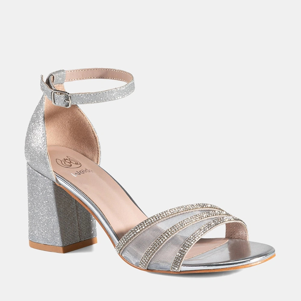 Sandalias Fiesta Mujer Azucena Plateado Weide