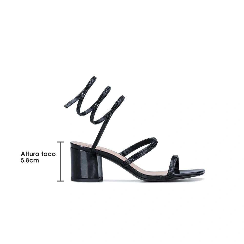 Sandalias Fiesta Mujer Edurne Negro Weide