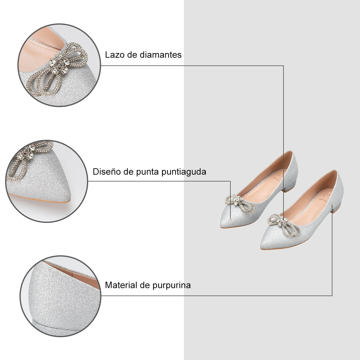 Ballerinas Mujer Osian Plateado Weide
