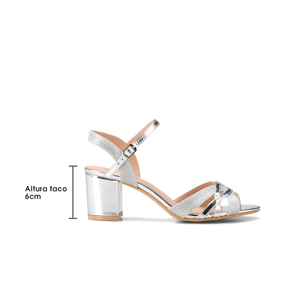 Sandalias Fiesta Mujer Gala Plateado Weide