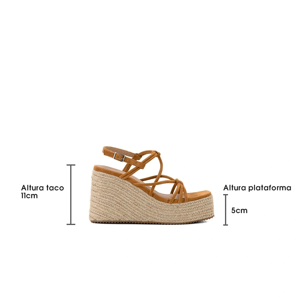 Sandalias Mujer Sofia Camel Weide