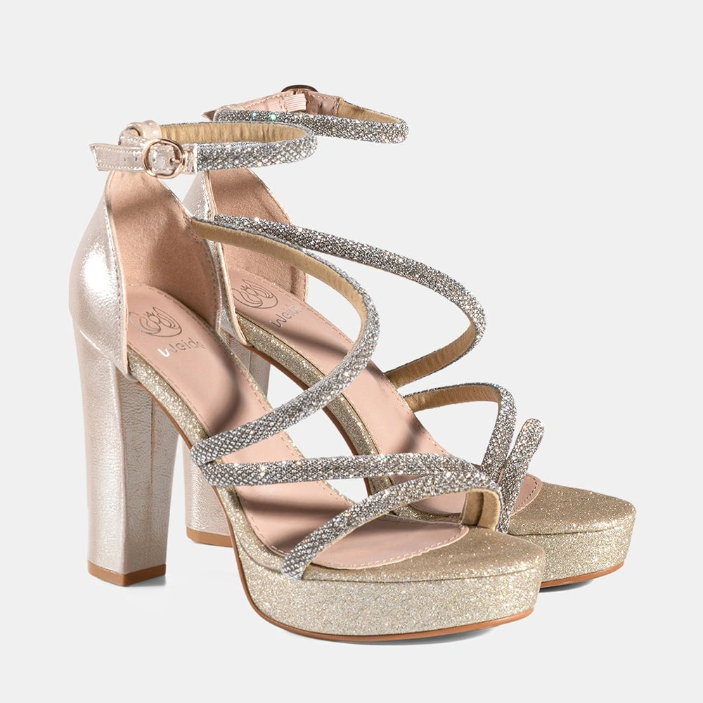 Sandalias Mujer Salma Dorado Weide