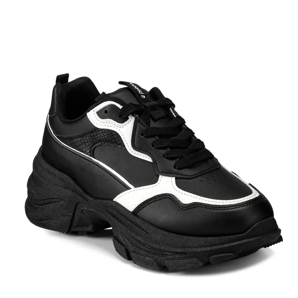 ZAPATILLAS PLATAFORMA MUJER NEGRO WEIDE SL06