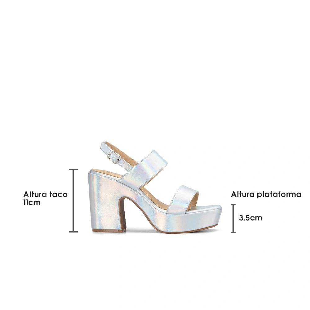 Sandalias Mujer Ximena Plateado Weide