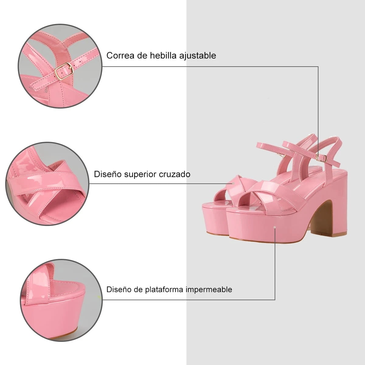 Sandalias Fiesta Mujer Aida Rosado Weide