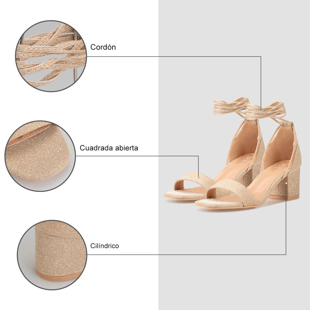 Sandalias Fiesta Mujer Alba Dorado Weide