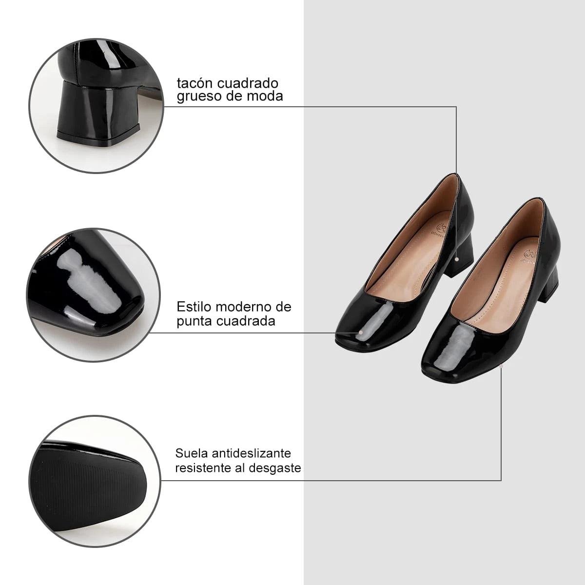 Zapatos Taco Mujer Alexia Negro Weide