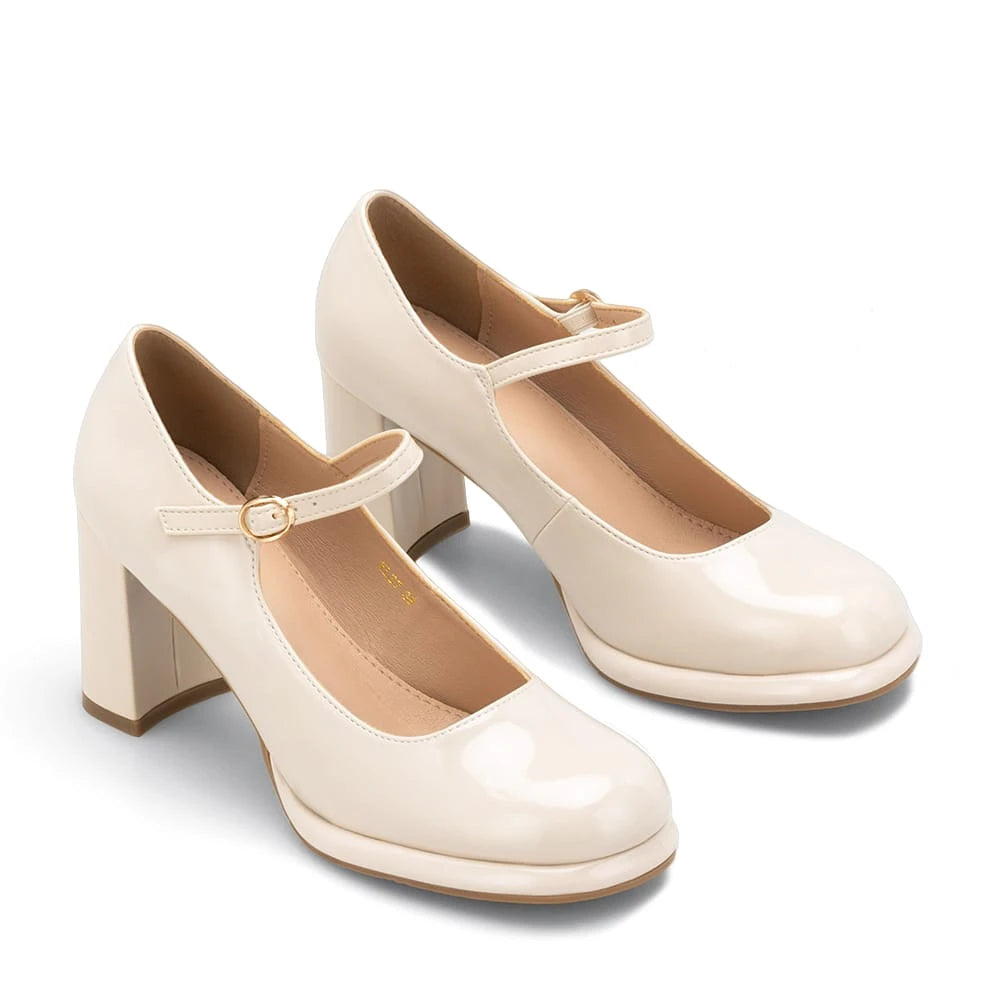 Zapatos Mary Jane Mujer Alina Beige Weide