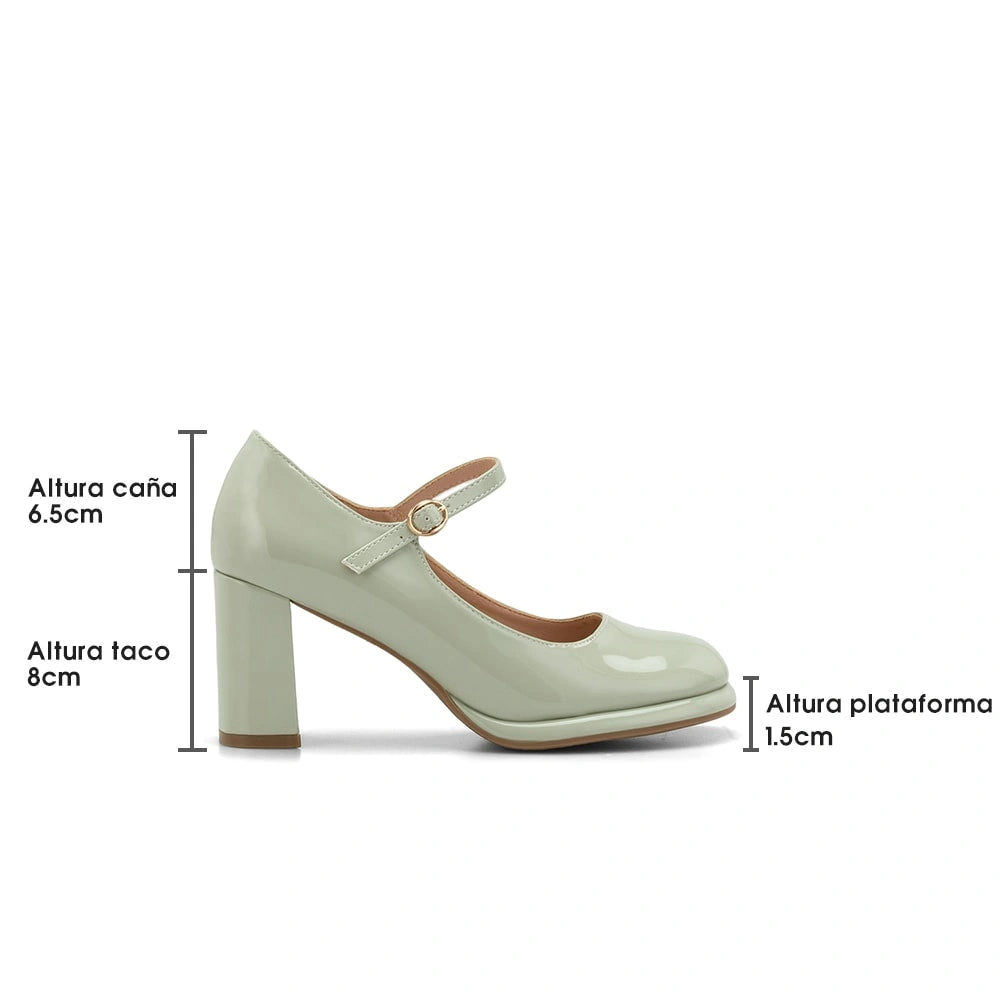 Zapatos Mary Jane Mujer Alina Verde Weide