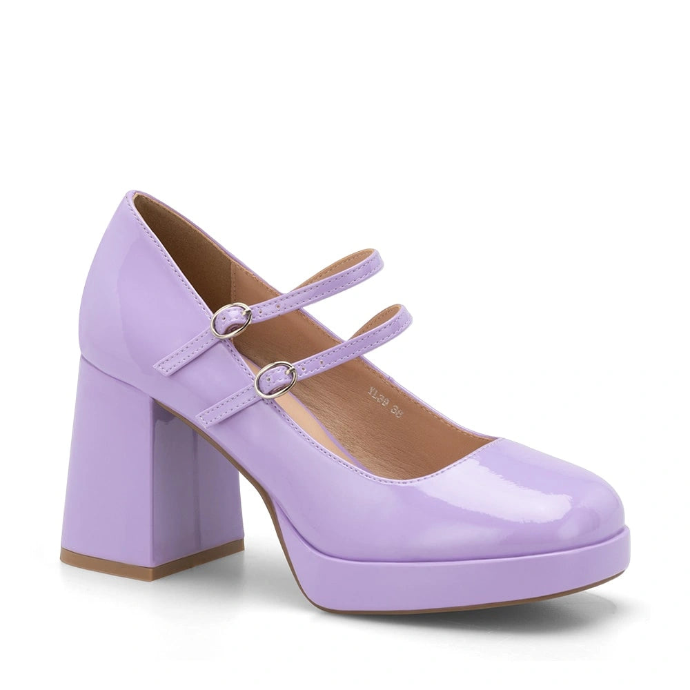 Zapatos Mary Jane Mujer Amada Morado Weide