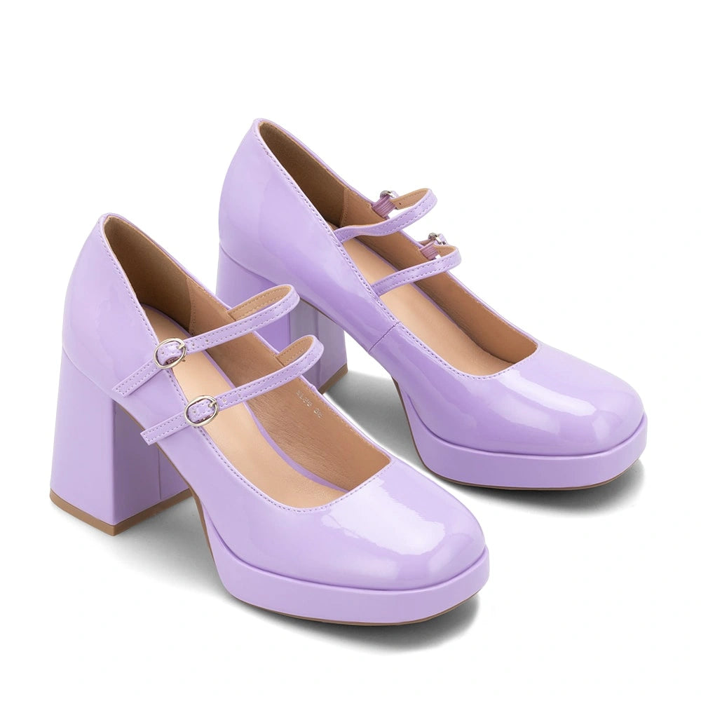 Zapatos Mary Jane Mujer Amada Morado Weide