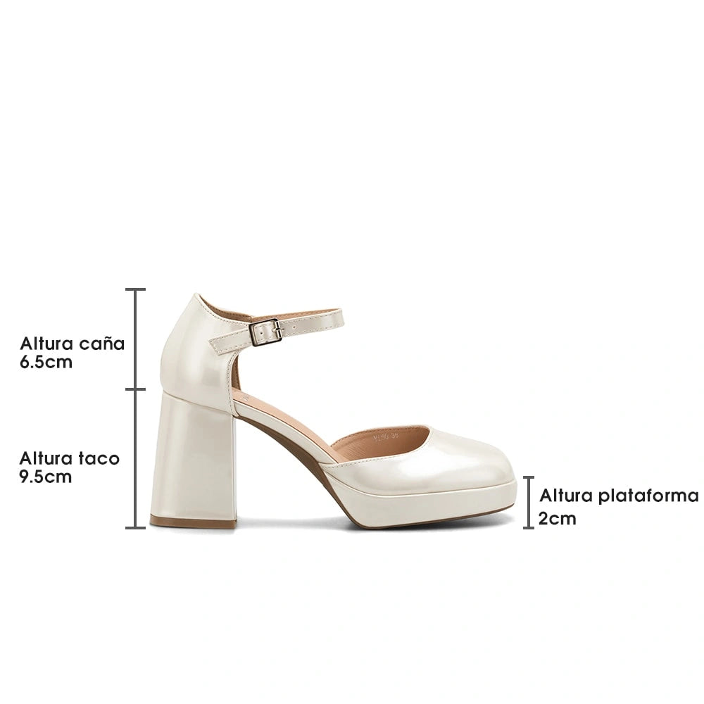 Zapatos Mary Jane Mujer Amalia Beige Weide