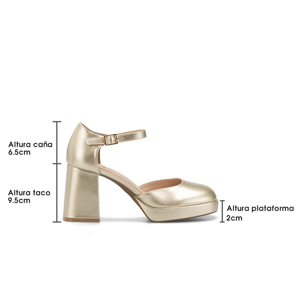 Zapatos Mary Jane Mujer Amalia Dorado Weide