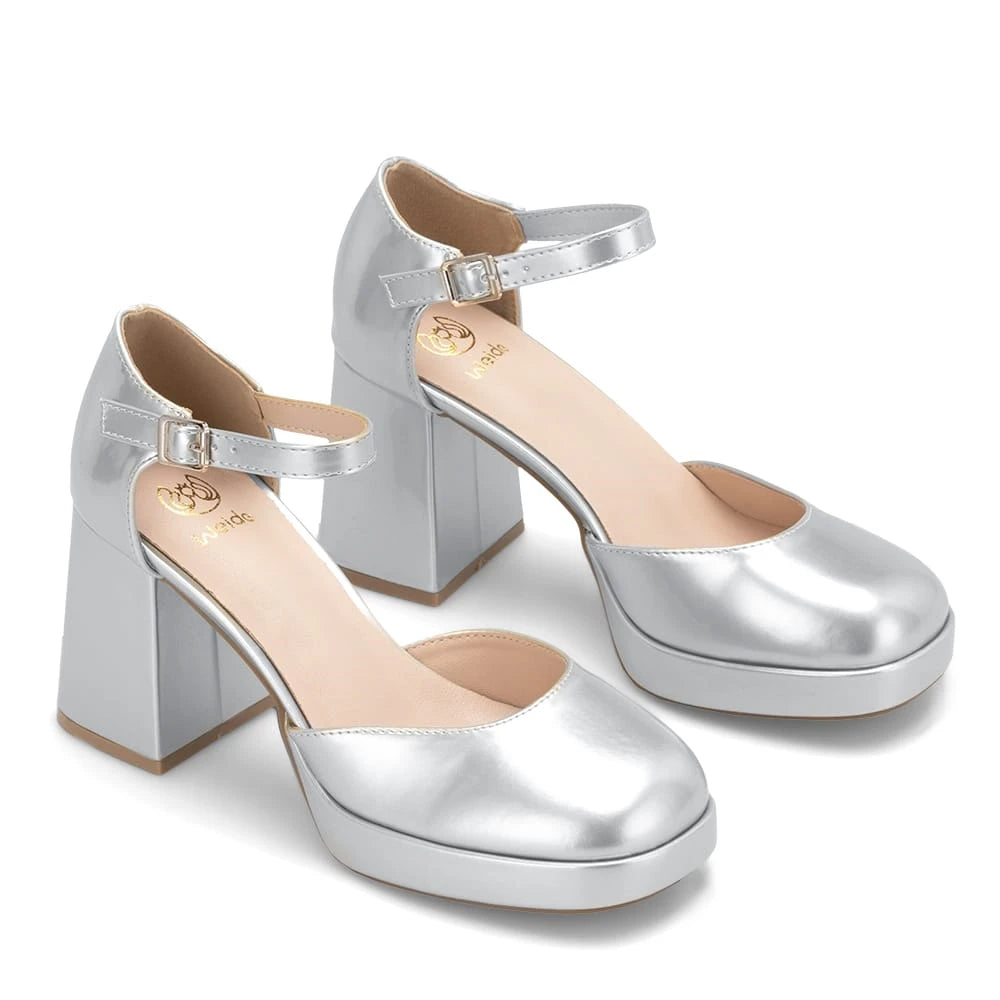Zapatos Mary Jane Mujer Amalia Plateado Weide