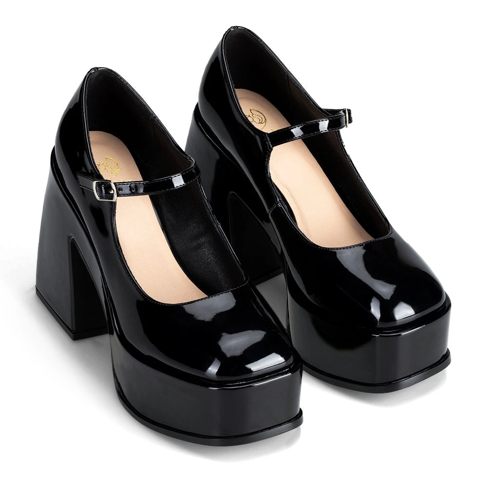 Zapatos Mary Jane Mujer Amapola Negro Weide