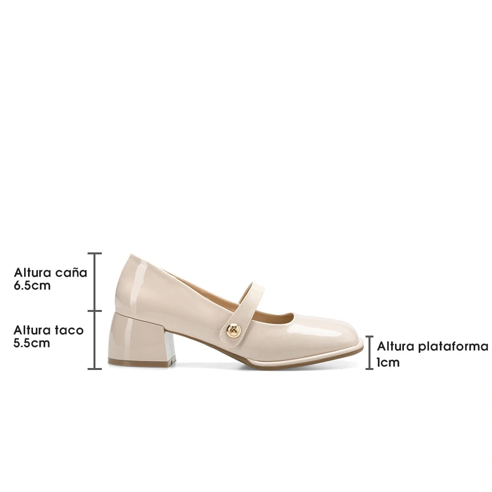 Zapatos Mary Jane Mujer Amelia Beige Weide