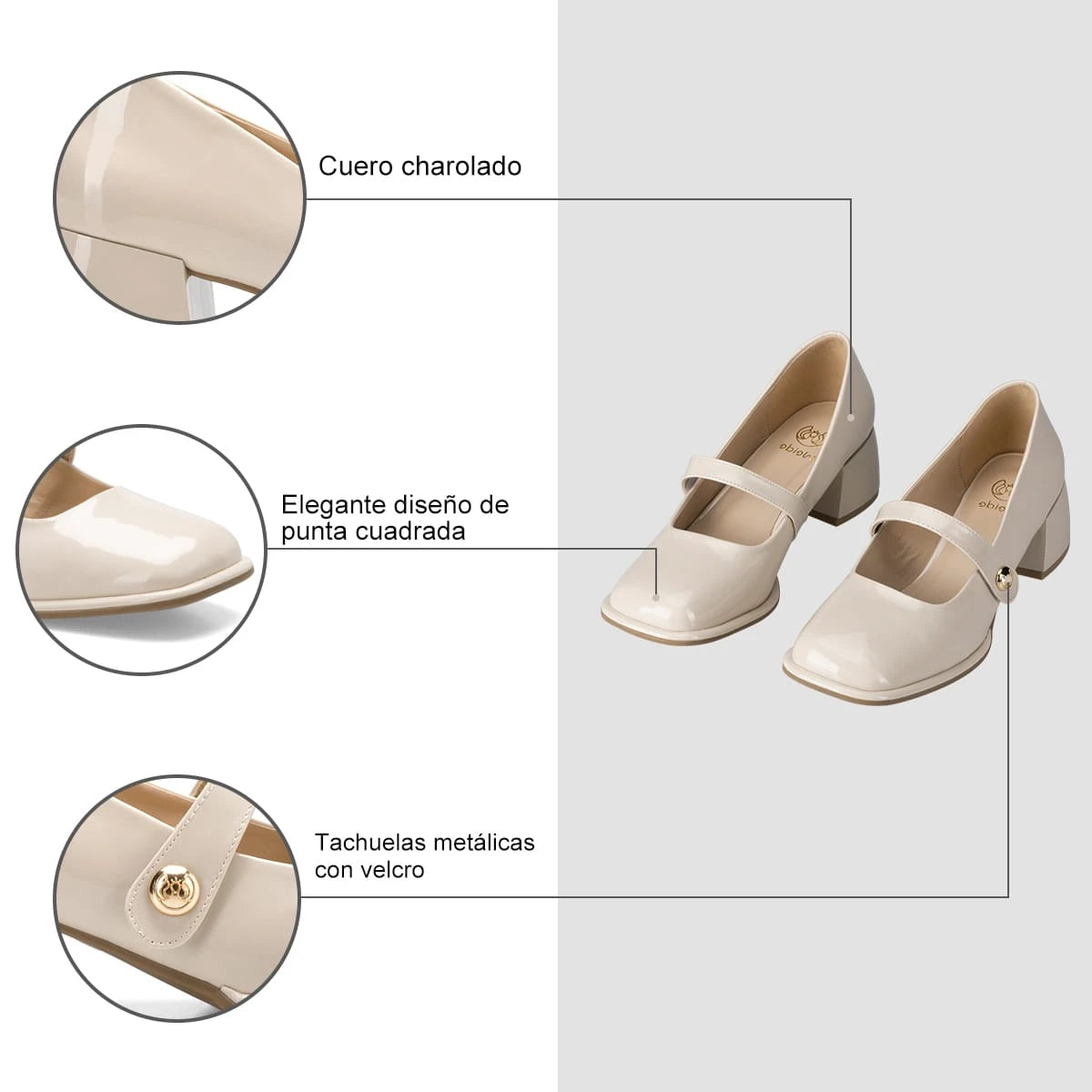 Zapatos Mary Jane Mujer Amelia Beige Weide