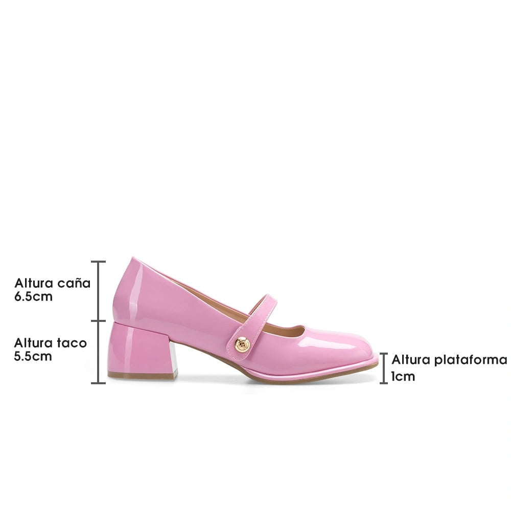 Zapatos Mary Jane Mujer Amelia Rosado Weide