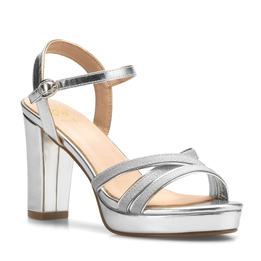 Sandalias Fiesta Mujer Anabel Plateado Weide