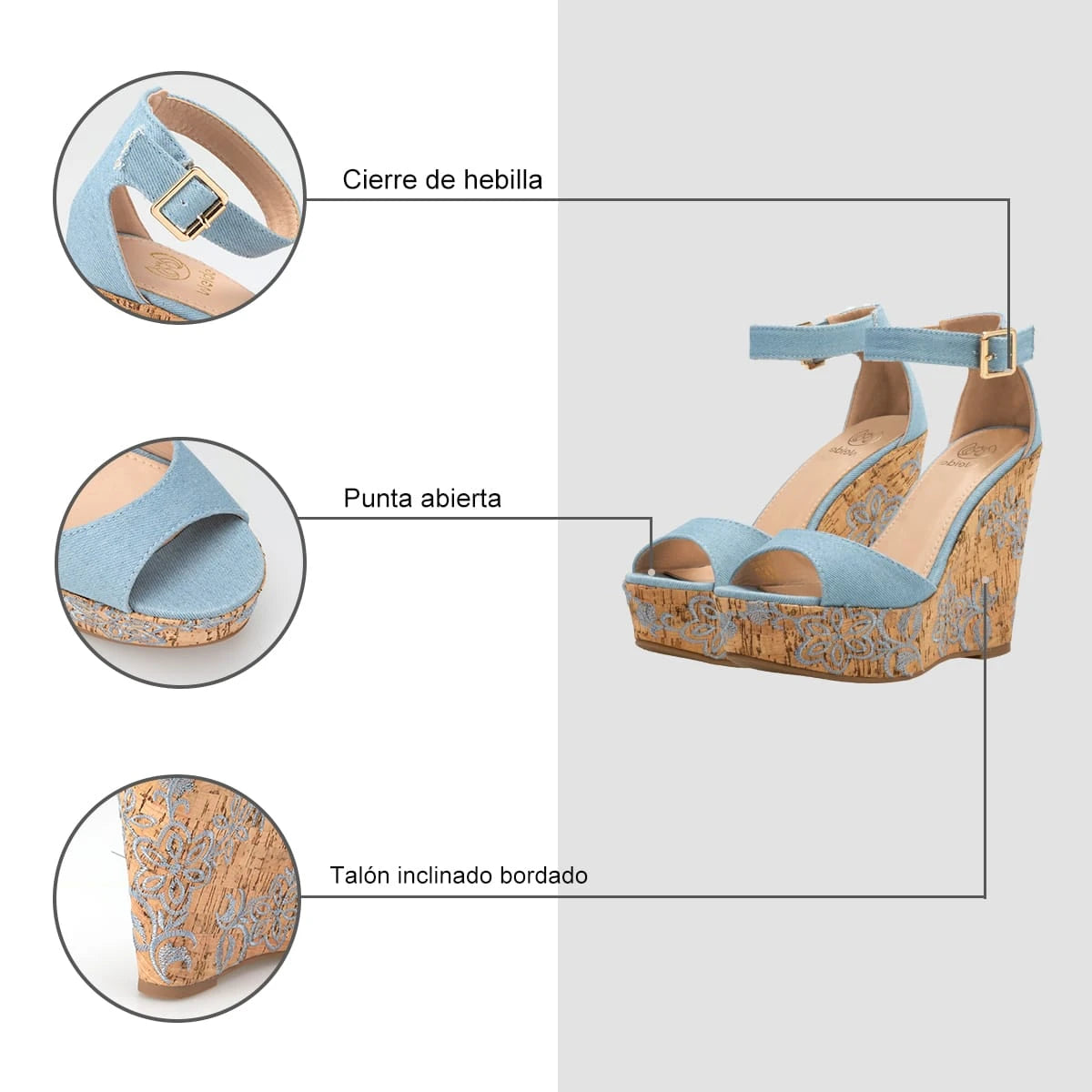 Sandalias Mujer Anastasia Azul Weide