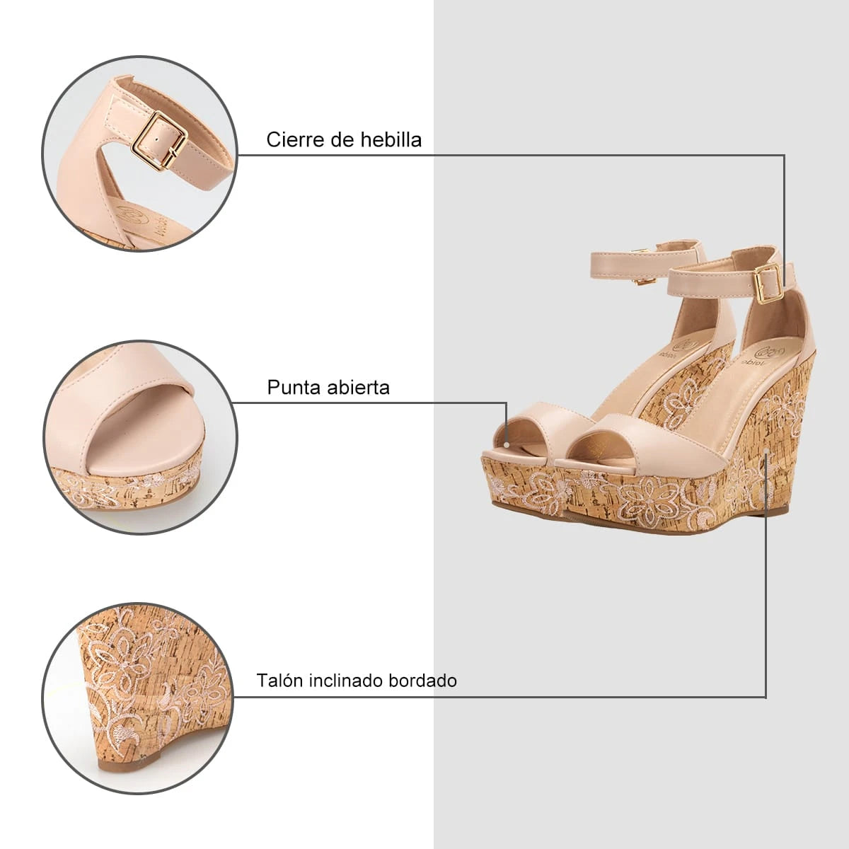 Sandalias Mujer Anastasia Rosado Weide