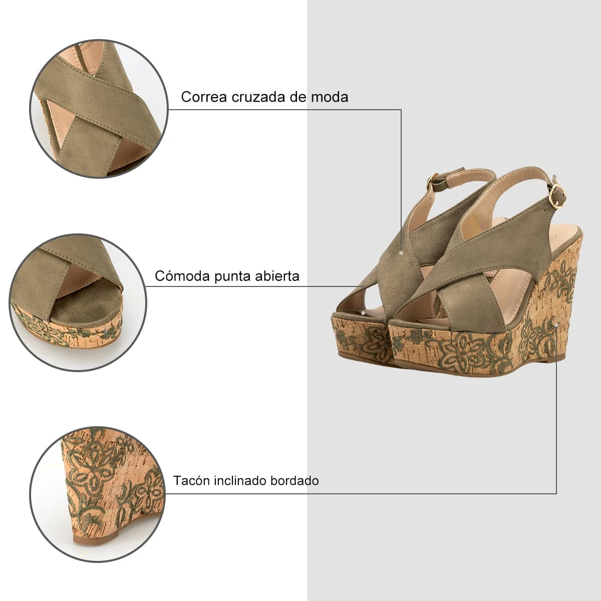Sandalias Mujer Apolonia Verde Weide